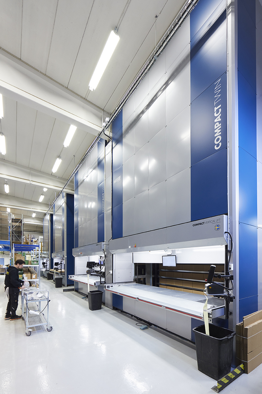 row of vertical lift modules