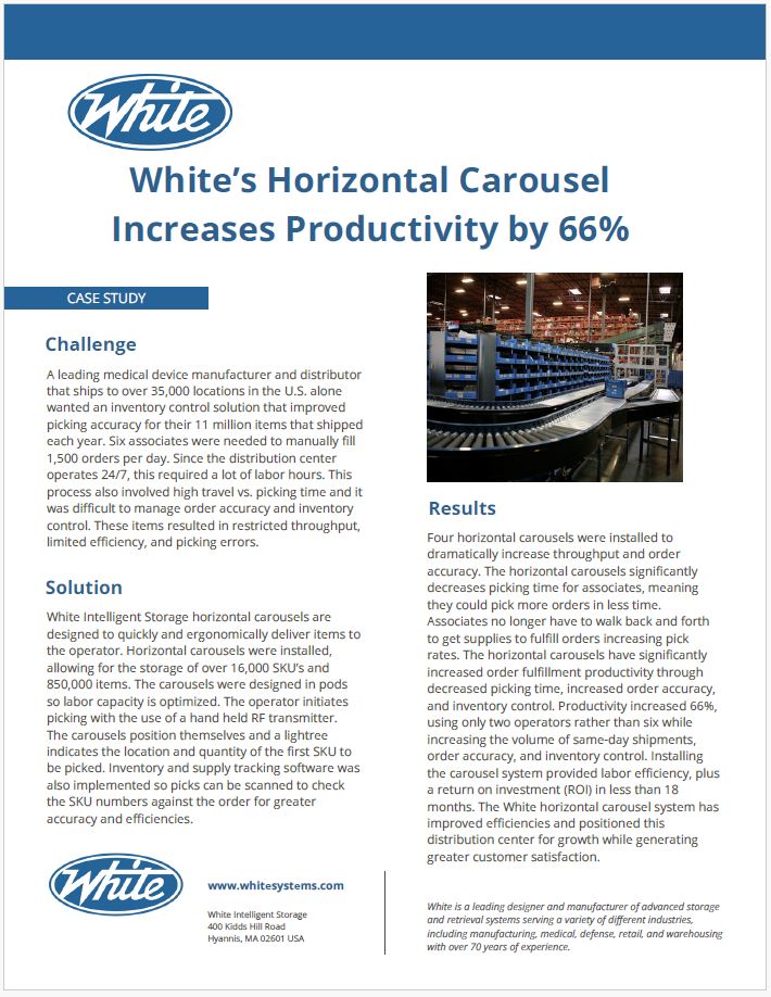 White Intelligent Storage Horizontal Carousel case study