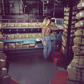Seed Company case Study Woman in front of Horizontal carousel