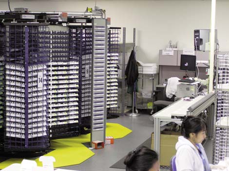 Horizontal Carousels at Contact Lens Manufacturer 