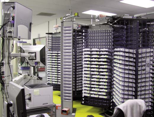 Horizontal Carousel at Contact Lens Manufacturer
