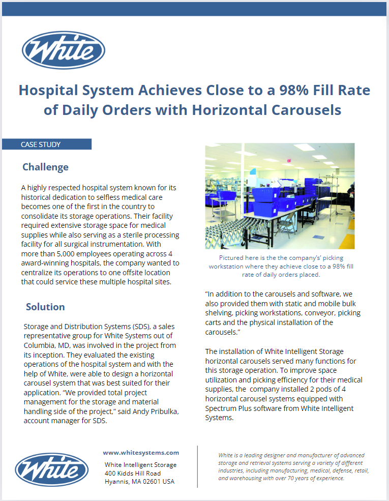 Hospital System Achieves High Efficiency with Horizontal Carousels
